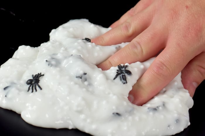 Spider Slime | A Not So Scary Halloween Slime Filled with Baby Spiders