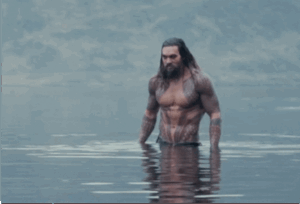 Aquaman is chisled perfection with hot tattoos