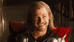 a smile and a wink from Thor will melt even the most evil heart