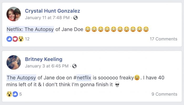 People have strong opinions about The Autopsy of Jane Doe on Netflix