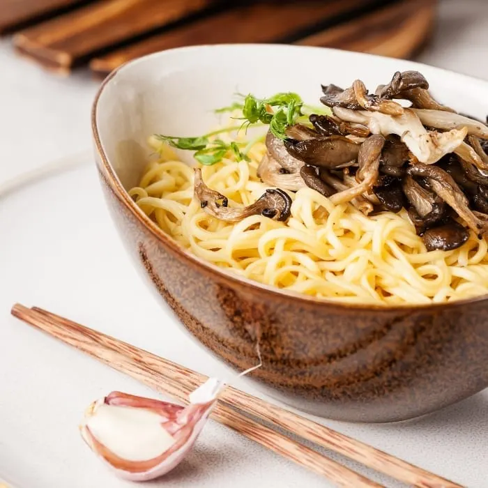 Dinner is just a few minutes away with this insanely easy Oyster Mushroom Ramen Soup recipe
