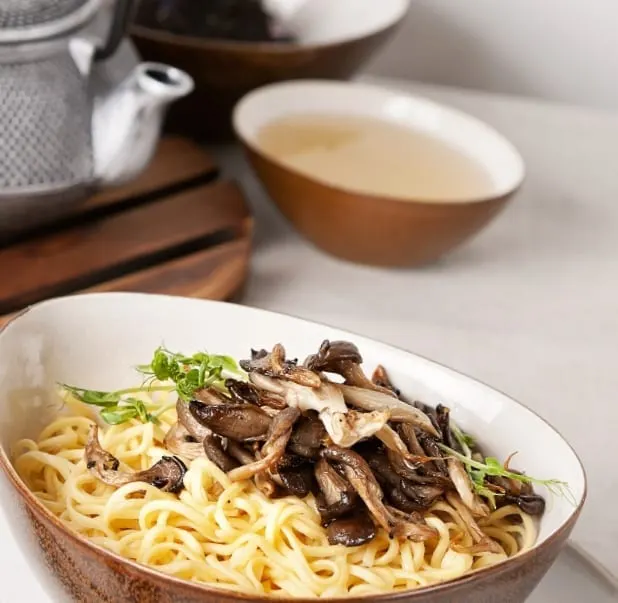 This falvorful Oyster Mushroom Ramen Soup recipe comes together in just a few minutes