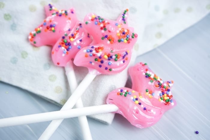 I know, I know, they're really kids' food, but I feel like these Pink Unicorn Lollipops just get me. I love them. #homemadelollipops #Unicorn #unicornlollipops #unicornfood