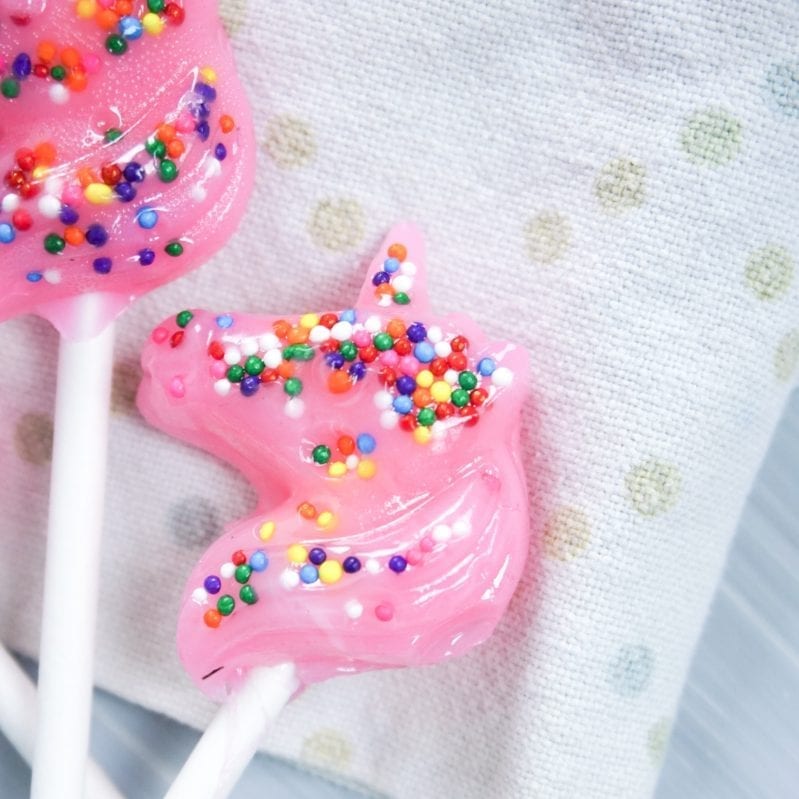 I know, I know, they're really kids' food, but I feel like these Pink Unicorn Lollipops just get me. I love them. #homemadelollipops #Unicorn #unicornlollipops #unicornfood