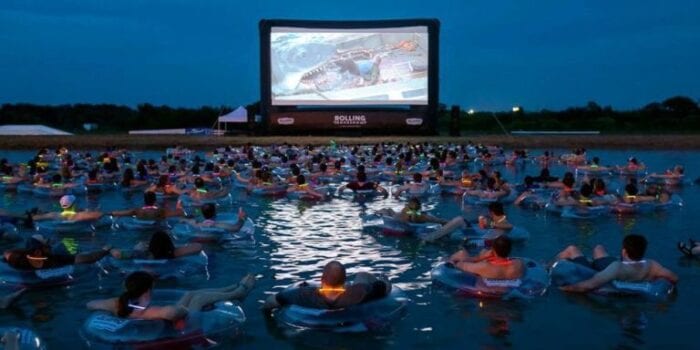Watch Jaws While Night Swimming In Open Water This Summer