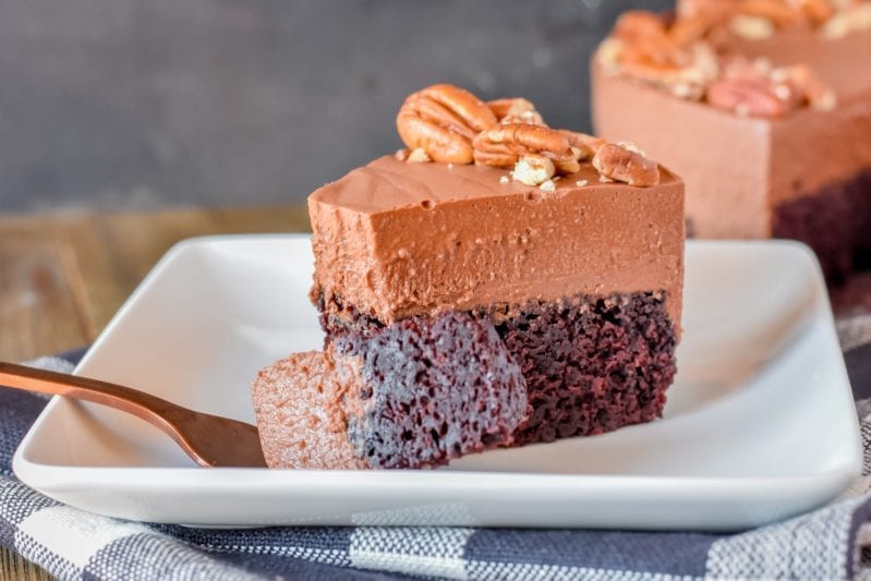 I needed some baking-therapy. And maybe a little chocolate. So I made this To. Die. For. Bailey's Mousse Cake. Yeah. That's right. So, so very good. #mousse #moussecake #baileyscake #boozycake
