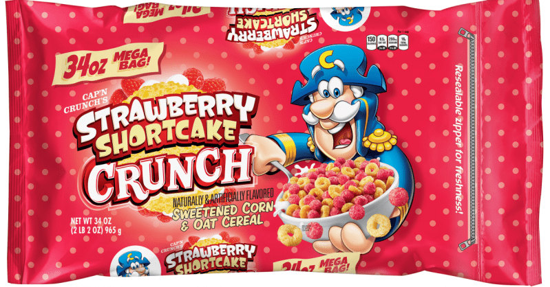 Cap’N Crunch Now Has Strawberry Shortcake So You Can DESSERT for Breakfast