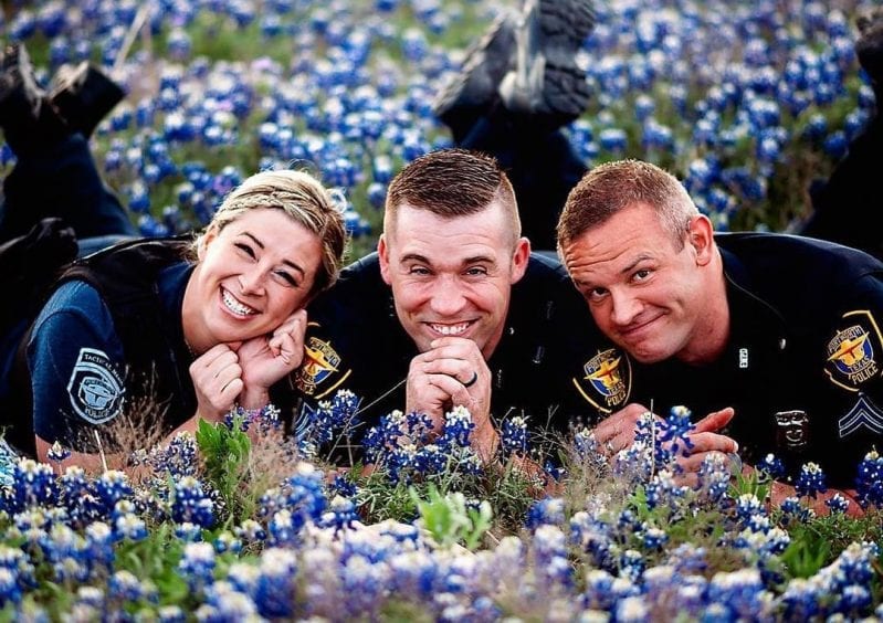 Texas Police Officers Are Posing In Bluebonnets And It’s Adorable