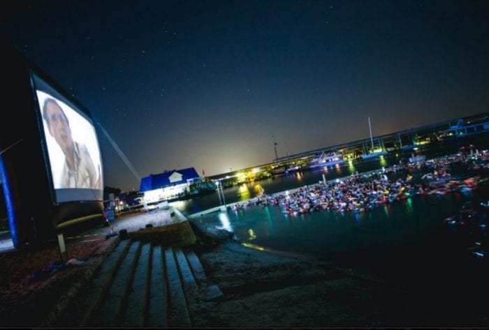 Watch Jaws While Night Swimming In Open Water This Summer