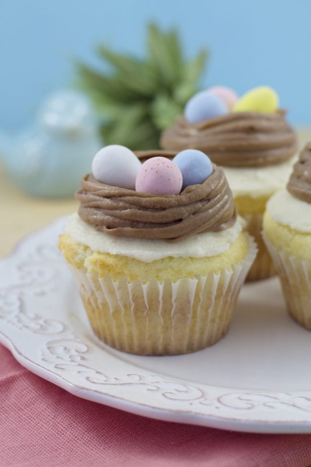 I absolutely love this recipe for Bird’s Nest Cupcakes. So simple, but perfect for any spring get-together. Easter? You betcha. Mother’s Day? Let’s do it. Random spring family adventure? Perfect cupcake. #birdsnestcupcake #nestcupcake #cupcake

