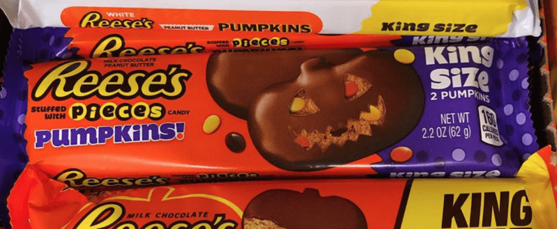 Reese’s Pumpkins Have Reese’s Pieces INSIDE Them This year!