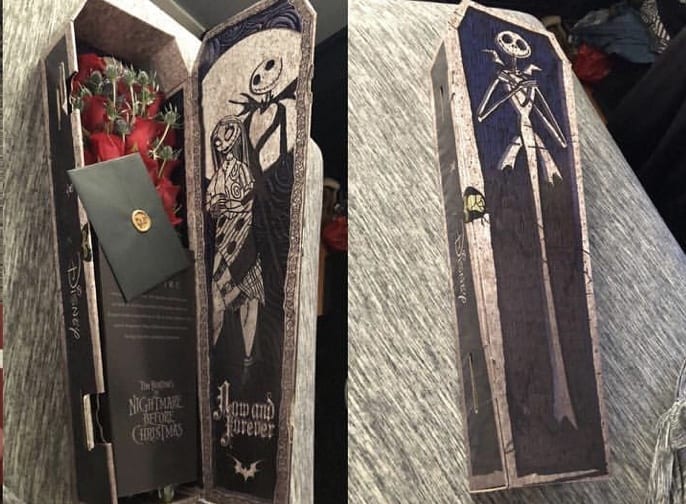 You Can Creep Out Your Loved Ones By Sending Them Nightmare Before Christmas Roses in A Coffin