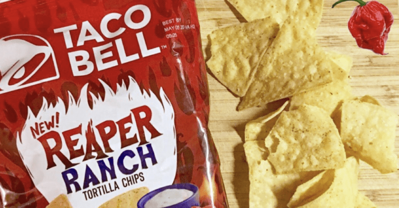 Taco Bell Has Released Their New Reaper Ranch Tortilla Chips To Stores And They Are Blazing Hot