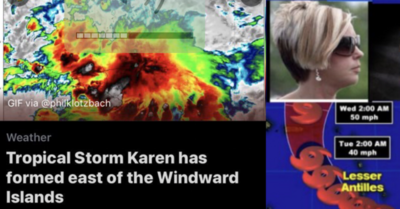 Tropical Storm Karen Is In The Atlantic And It’s Already The Memest Storm Ever