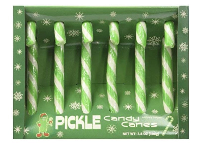 Amazon’s Selling Dill Pickle Candy Canes And You Need Them On Your Tree STAT