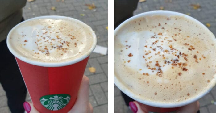 The gingerbread latte from Starbucks is one of the most popular holiday drinks