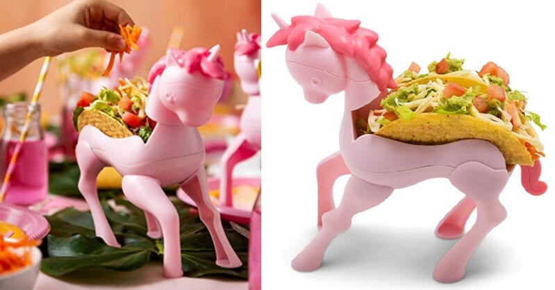 A Unicorn Taco Holder Exists To Make Eating Pure Magic