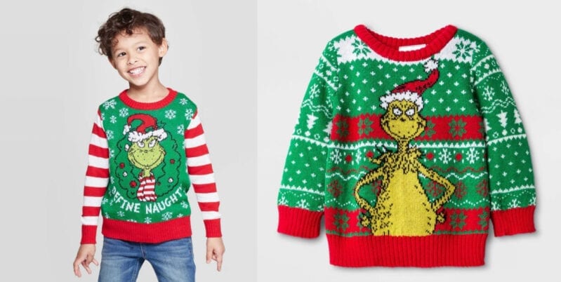 You Can Get Grinch Christmas Sweaters For Your Kids and Watch Their Heart Grow Three Sizes