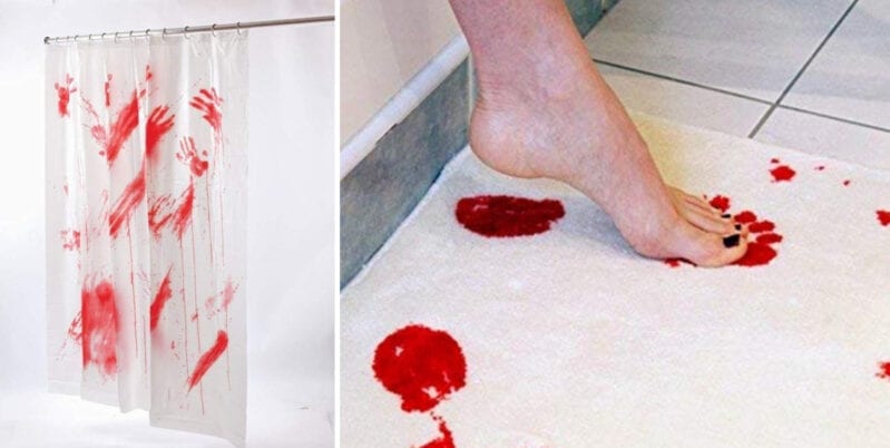 This Halloween Bath Decor Turns Your Bathroom Into A Murder Scene When You Shower