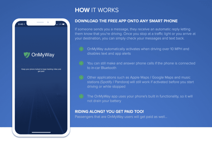 On mY Ways pays you for not touching your phone while driving, making you a much safer driver