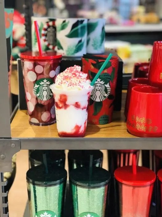 this Santa Claus Frappuccino is a must try starbucks secret menu item