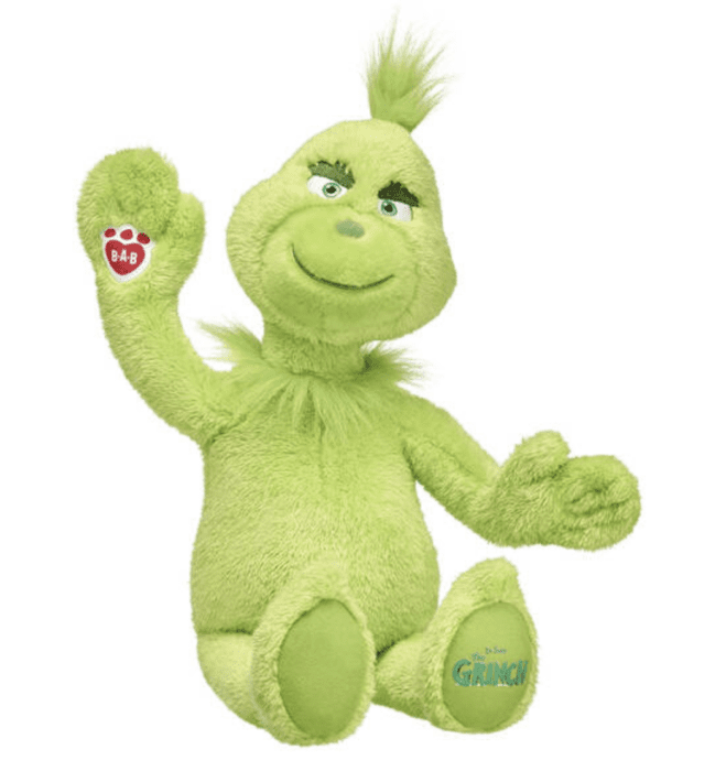 19 Inches Build A Bear Workshop The Grinch Santa Suit Stuffed Animal Gift Set 