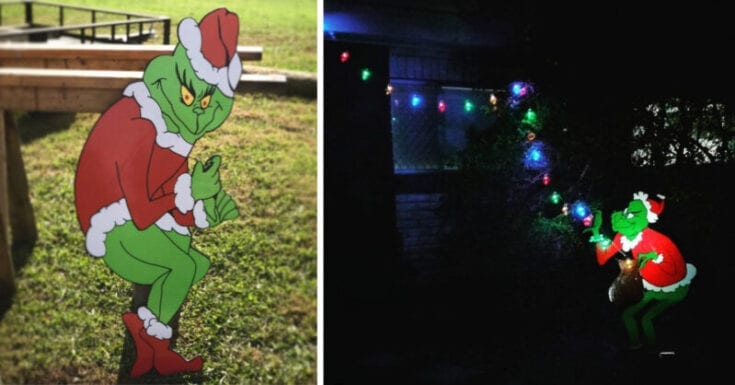 This Life-Size Christmas Light Stealing Grinch is The Only Decoration ...