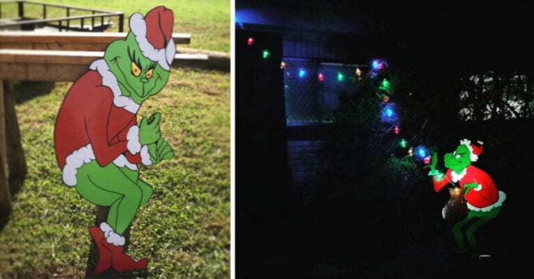 This Life-Size Christmas Light Stealing Grinch is The Only Decoration You Need In Your Yard