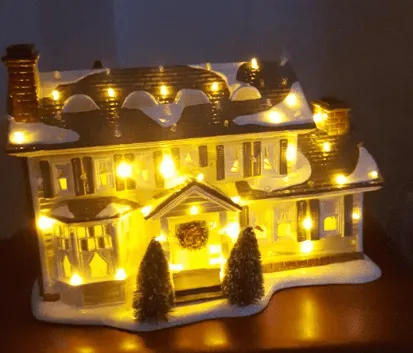 This amazing National Lampoon Christmas Vacation Village lights up as bright as in the movie