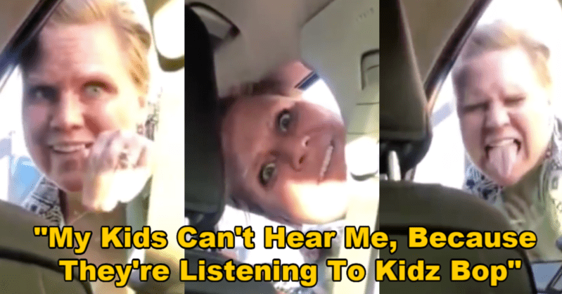 The Internet Can’t Get Enough Of This Lady Losing It While Her Kids Listen To Kidz Bop