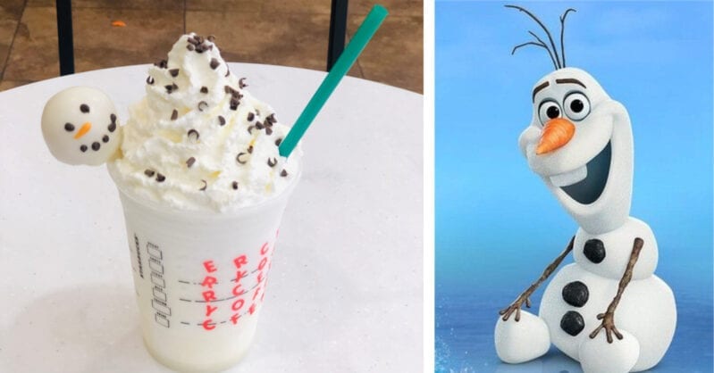 You Can Get A Olaf Frappuccino at Starbucks