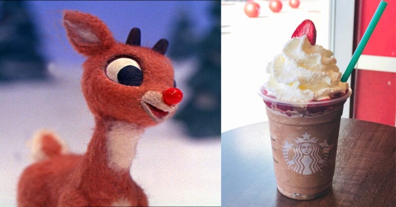 You Can Get A Rudolph The Red Nosed Reindeer Frappuccino at Starbucks