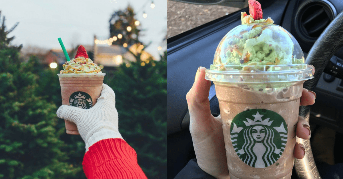 Here Is How To Order A Christmas Tree Frappuccino At Starbucks