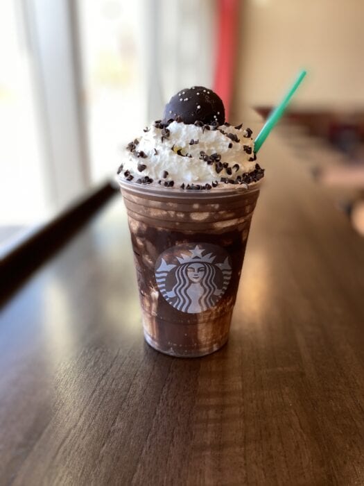 Use this tasty recipe to order the New Years Ball Drop Frappuccino from the Starbucks secret menu