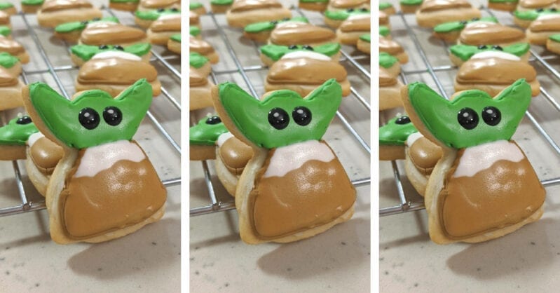 This Brilliant Hack Turns Your Angel Cookies into Baby Yoda Cookies