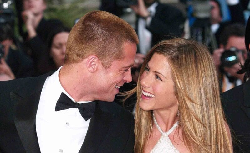 Brad Pitt Went To Jennifer Aniston’s Holiday Party and Stayed Until The Very End
