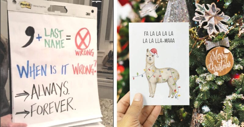 The Grammar Police Are Here to Help You Properly Write Names on Holiday Cards