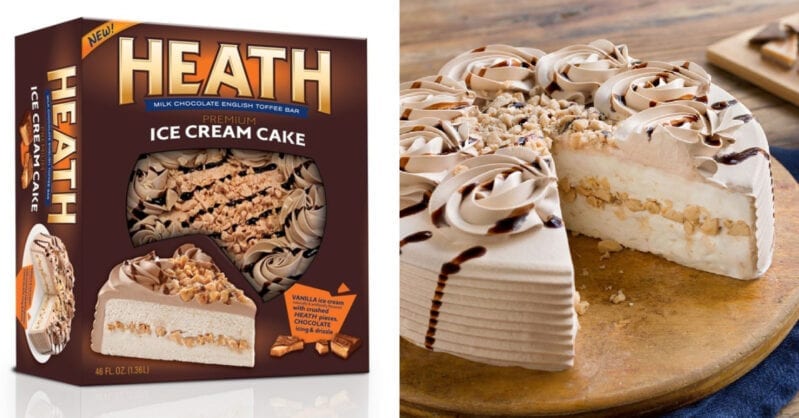 You Can Get A Heath Ice Cream Cake Layered with Toffee Crunch Pieces