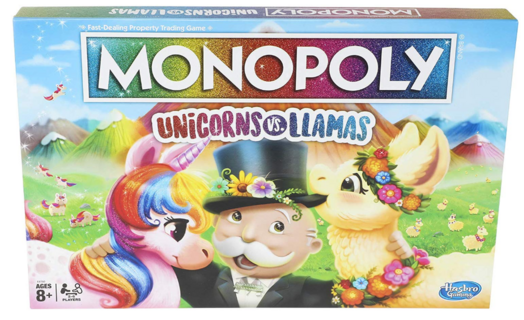 There Is A Unicorns Versus Llamas Monopoly Game And It is Full of Rainbows and Sparkles
