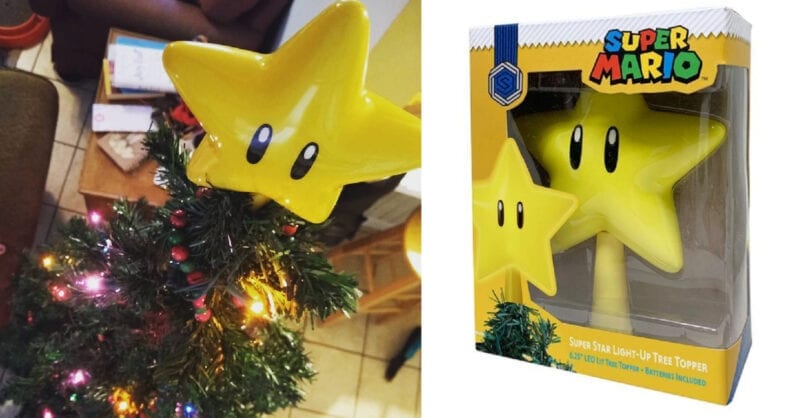 You Can Get A Mario Super Star Light Up Tree Topper and Take Christmas To The Next Level