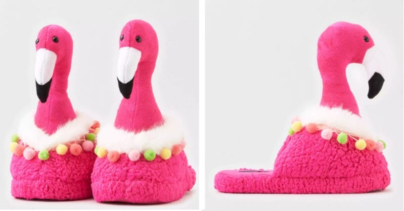 American Eagle is Selling Fuzzy Pink Flamingo Slippers and I Need Them