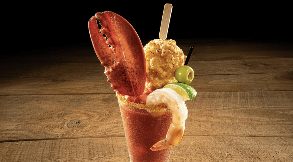 Red Lobster Has A Bloody Mary Complete with A Lobster Claw and Cheddar Bay Biscuit