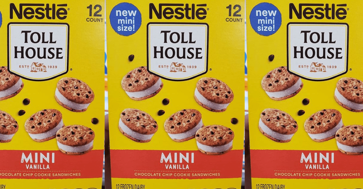 You Can Get Nestle Toll House Mini Cookie Ice Cream  Sandwiches For The Perfect Bite Size Treat