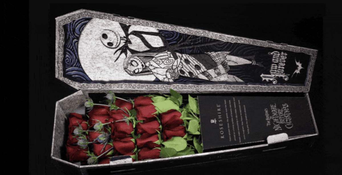 You Can Get ‘Nightmare Before Christmas’ Roses In A Coffin Box, For The One You Love