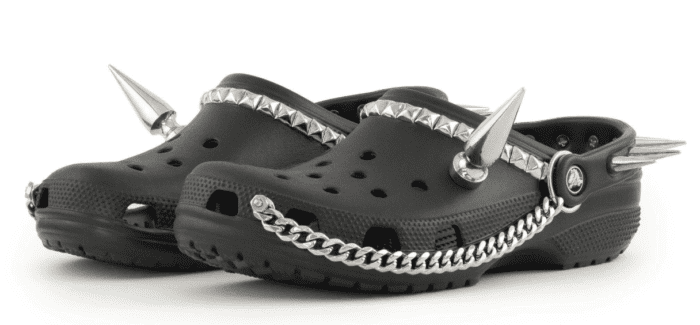 black crocs with spikes