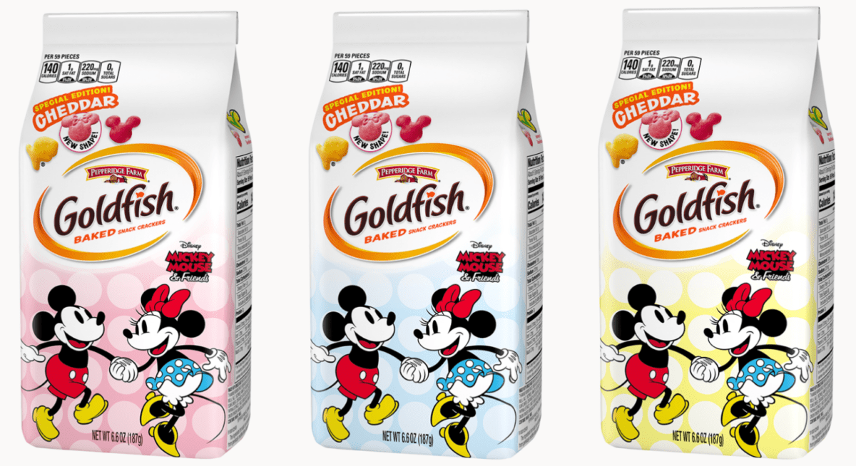 Pepperidge Farms Goldfish Crackers Shaped Like Mickey and Minnie Mouse Are Here to Make Snack Time Magical