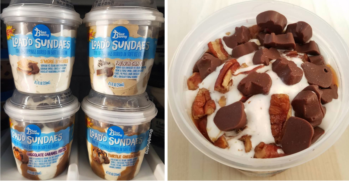 Blue Bunny’s New Load’d Ice Cream Sundaes Are Loaded with Tiny Chocolate Bunny Pieces