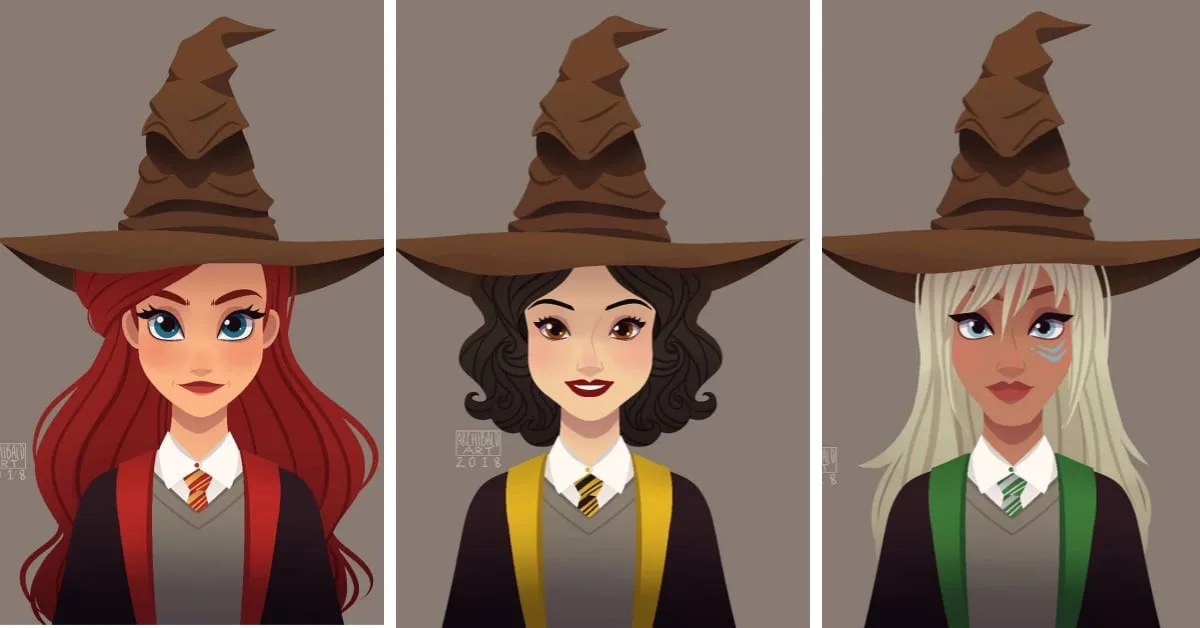 Hogwarts House Inspired Witch Hats 