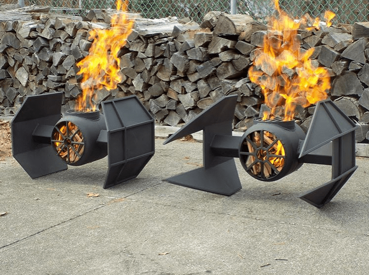 Mundtlig burst mastermind The Force Is Strong With These Star Wars Tie Fighter Fire Pits That Double  As A Grill