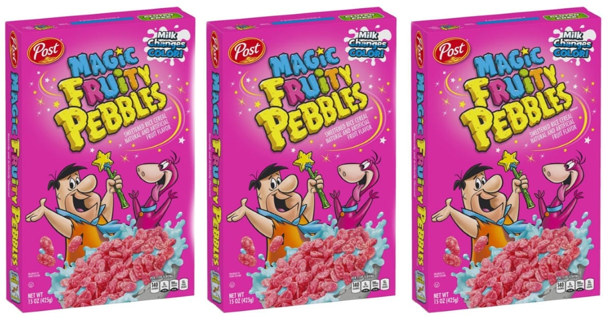Post’s New Magic Fruity Pebbles Cereal Turns Your Milk Blue And My Kids Are So Excited